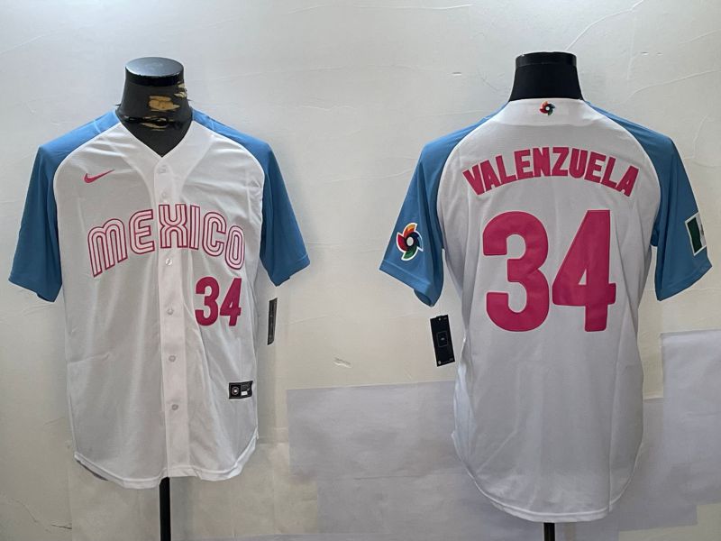 Men Los Angeles Dodgers #34 Valenzuela White Game 2024 Nike MLB Jersey style 1029->los angeles dodgers->MLB Jersey